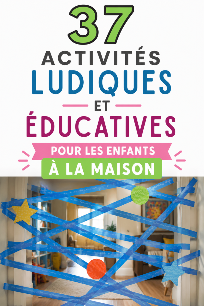 Un groupe d'enfants joyeux s'amusant avec des jeux éducatifs à la maison