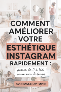 Visuel d'un beau feed Instagram avec des photos harmonieuses et stylées.