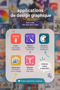 Femme créative utilisant une application de design graphique sur sa tablette
