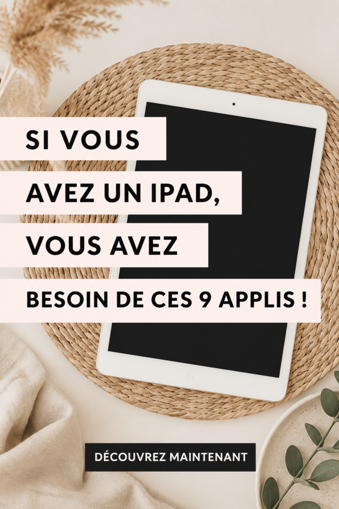Un iPad affichant une sélection d'applications populaires.
