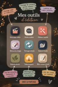 Une personne utilisant un logiciel de montage vidéo sur son ordinateur, illustrant les outils de création