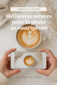 Un téléphone intelligent en train de prendre une photo à la lumière naturelle, mettant en valeur la photographie mobile.