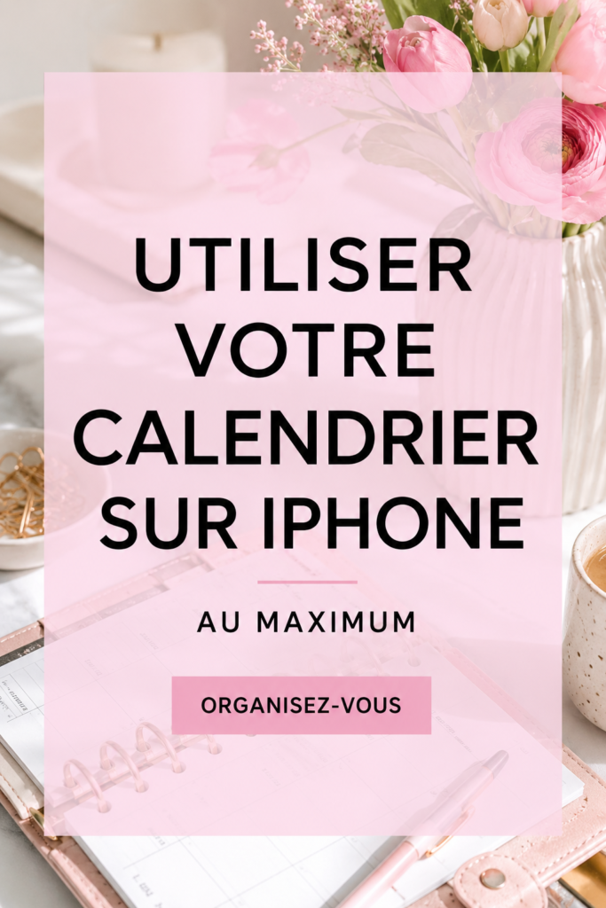 Capture d'écran d'un calendrier iPhone bien organisé avec des événements colorés.