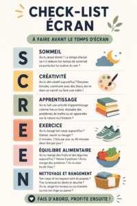 Checklist pour gérer le temps d'écran en famille