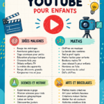 Capture d'écran représentant un enfant en train de créer une vidéo sur YouTube, axé sur la créativité et la sécurité.