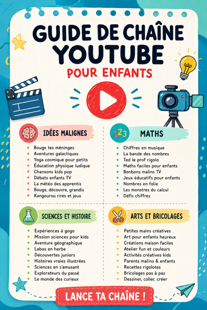 Capture d'écran représentant un enfant en train de créer une vidéo sur YouTube, axé sur la créativité et la sécurité.