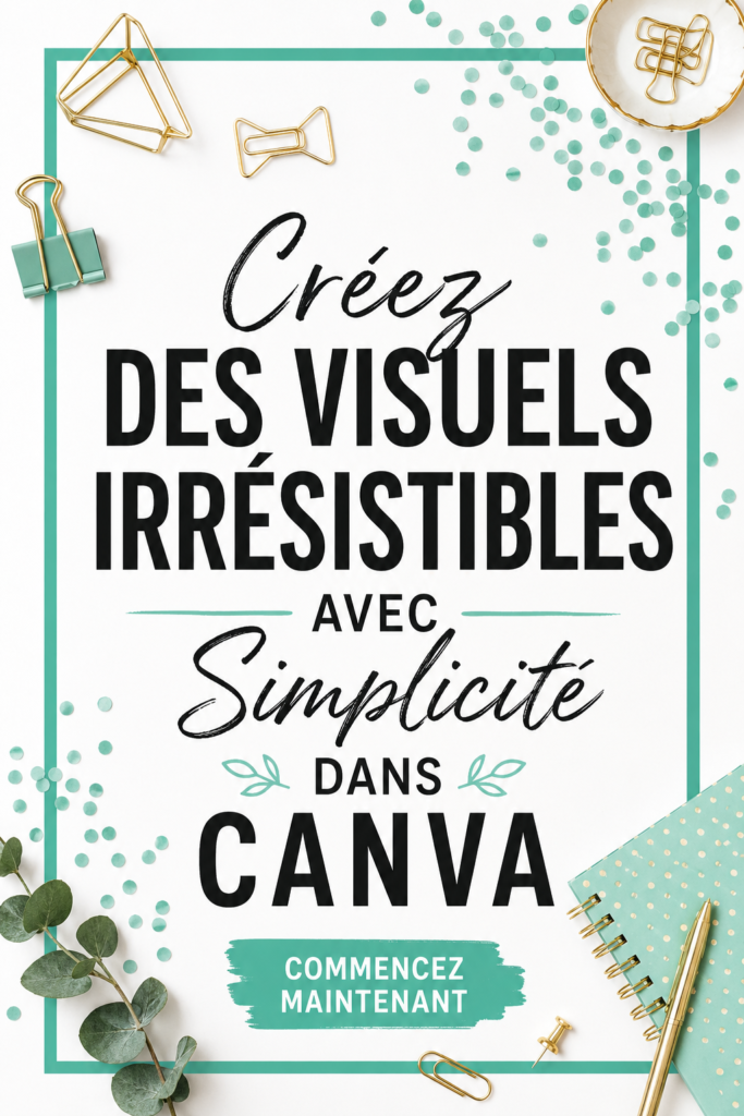 Visuel coloré d'une création graphique réalisée sur Canva, mettant en avant des éléments de design modernes.