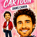 Exemple d'image avec effet cartoon réalisé sur Canva