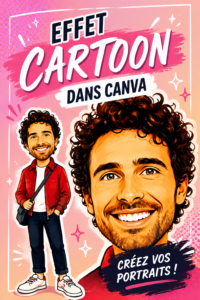 Exemple d'image avec effet cartoon réalisé sur Canva