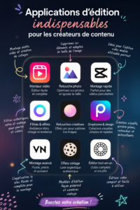 Capture d'écran d'une application de montage vidéo, montrant des outils d'édition.