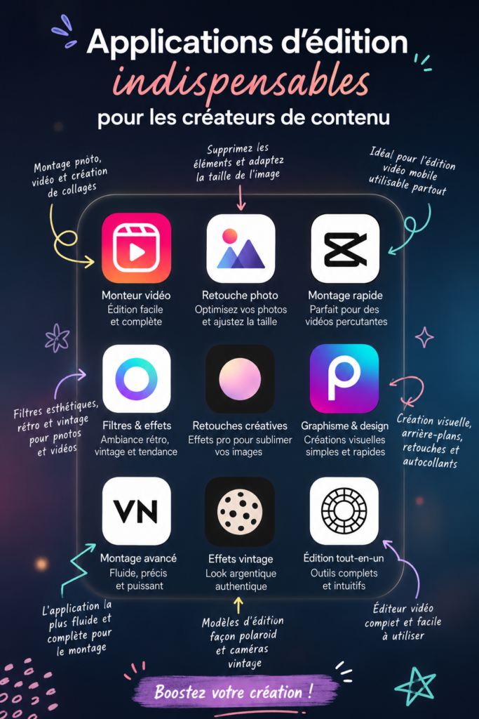 Capture d'écran d'une application de montage vidéo, montrant des outils d'édition.