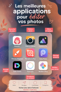 Exemples de photos retouchées à l'aide d'applications populaires