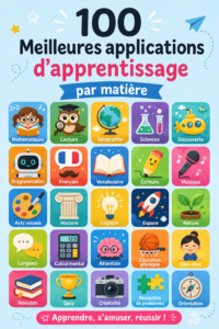 Capture d'écran d'une appli d'apprentissage
