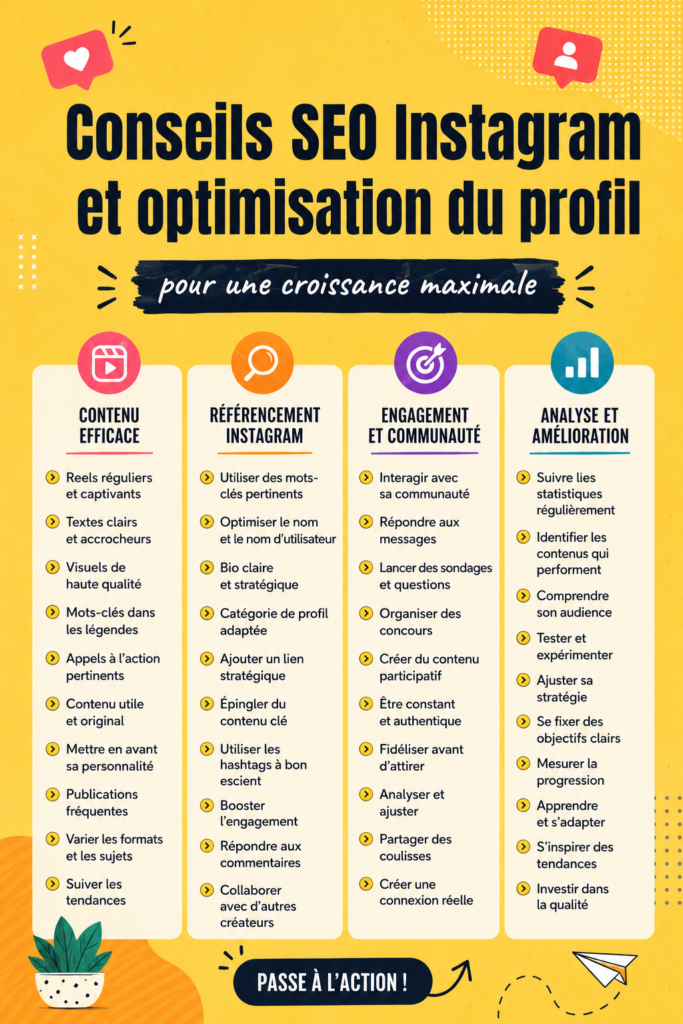 Une femme offrant des conseils sur l'optimisation de profil Instagram.