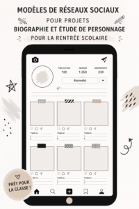 Modèles de biographie scolaire conçus pour une présentation facile et engageante