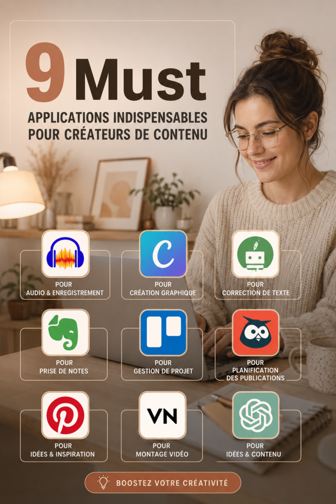 Femme utilisant une application de création de contenu sur sa tablette