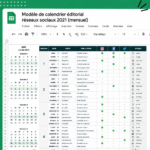 Calendrier éditorial personnalisé pour réseaux sociaux