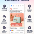 Capture d'écran d'une publicité Facebook montrant un design engageant.