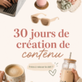 Femme créative travaillant sur son défi de contenu de 30 jours