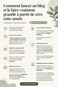 Un ordinateur portable ouvert sur un blog en cours de création, symbolisant le démarrage d'un blog.