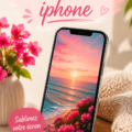 Un collage de fonds d'écran inspirants pour iPhone dévoilant diverses couleurs et motifs