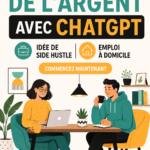 Femme utilisant ChatGPT sur son ordinateur pour gagner de l'argent à la maison.