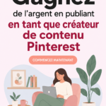 Femme utilisant Pinterest pour créer du contenu inspirant