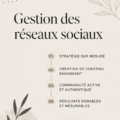 Femme souriante devant un ordinateur, gérant ses réseaux sociaux avec des outils pratiques.