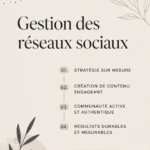 Femme souriante devant un ordinateur, gérant ses réseaux sociaux avec des outils pratiques.