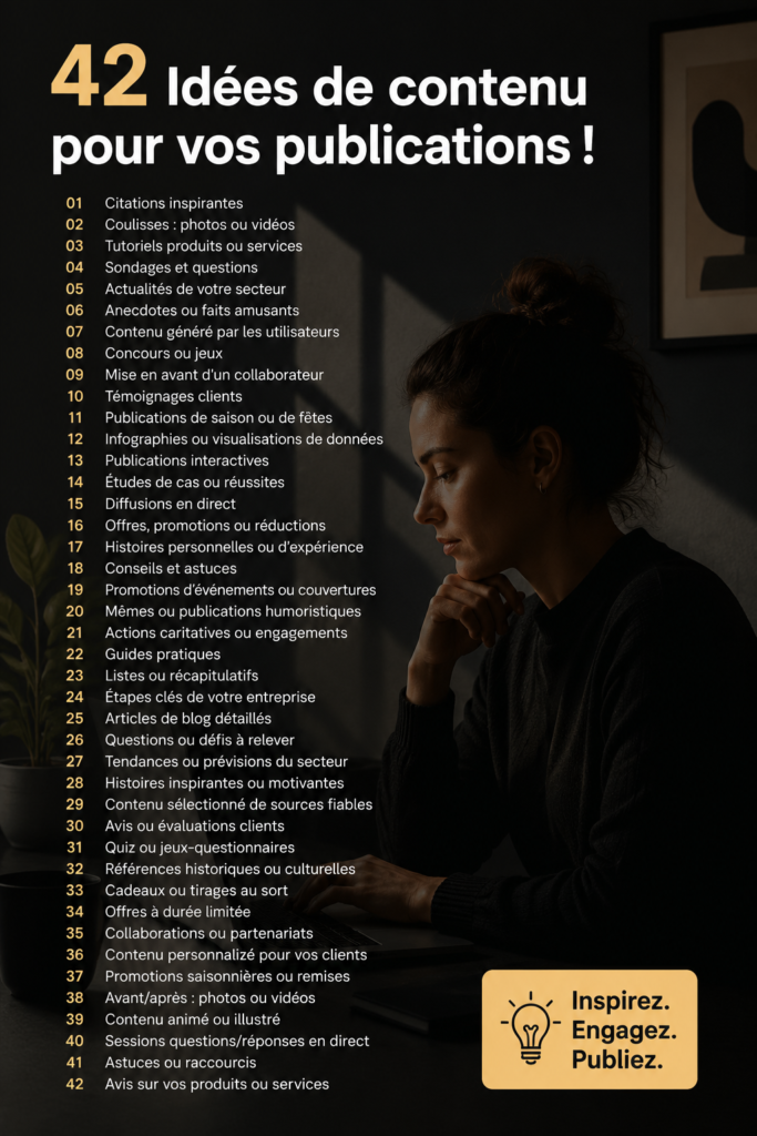 Une femme souriante utilisant un smartphone pour créer du contenu pour les réseaux sociaux.