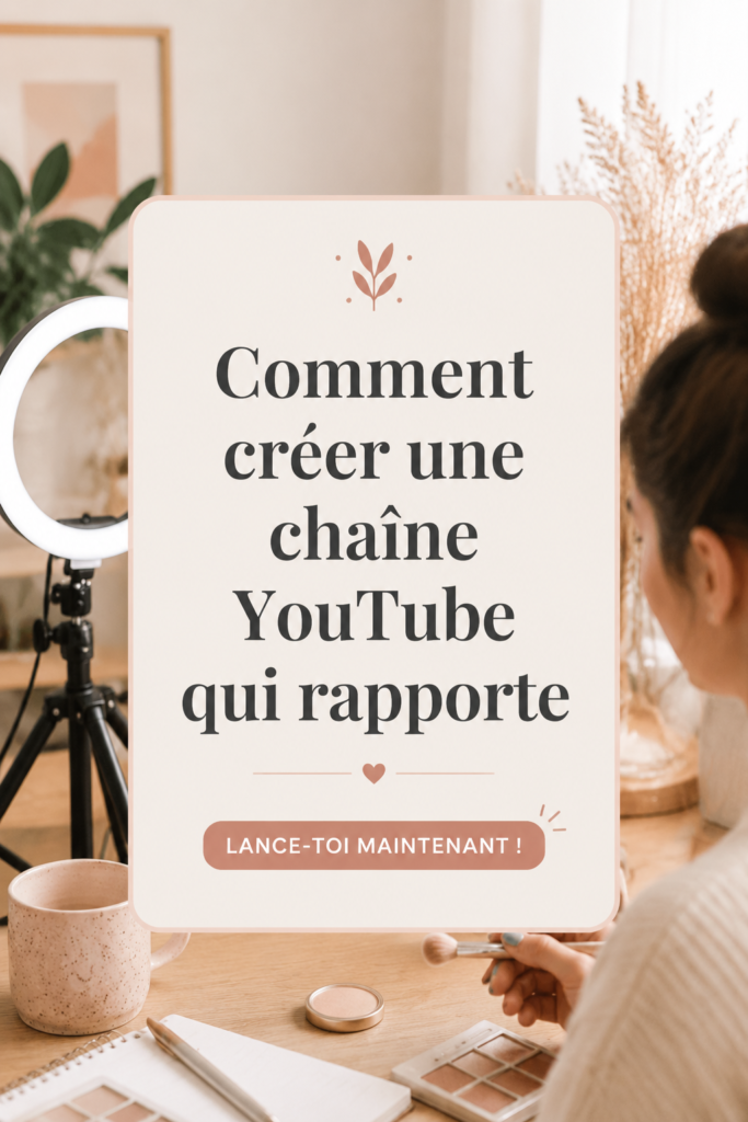 Une femme souriante créant du contenu pour sa chaîne YouTube.