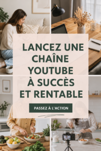 Femme souriante filmant une vidéo pour sa chaîne YouTube