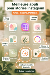 Une capture d'écran d'une application de sauvegarde de stories Instagram sur un smartphone