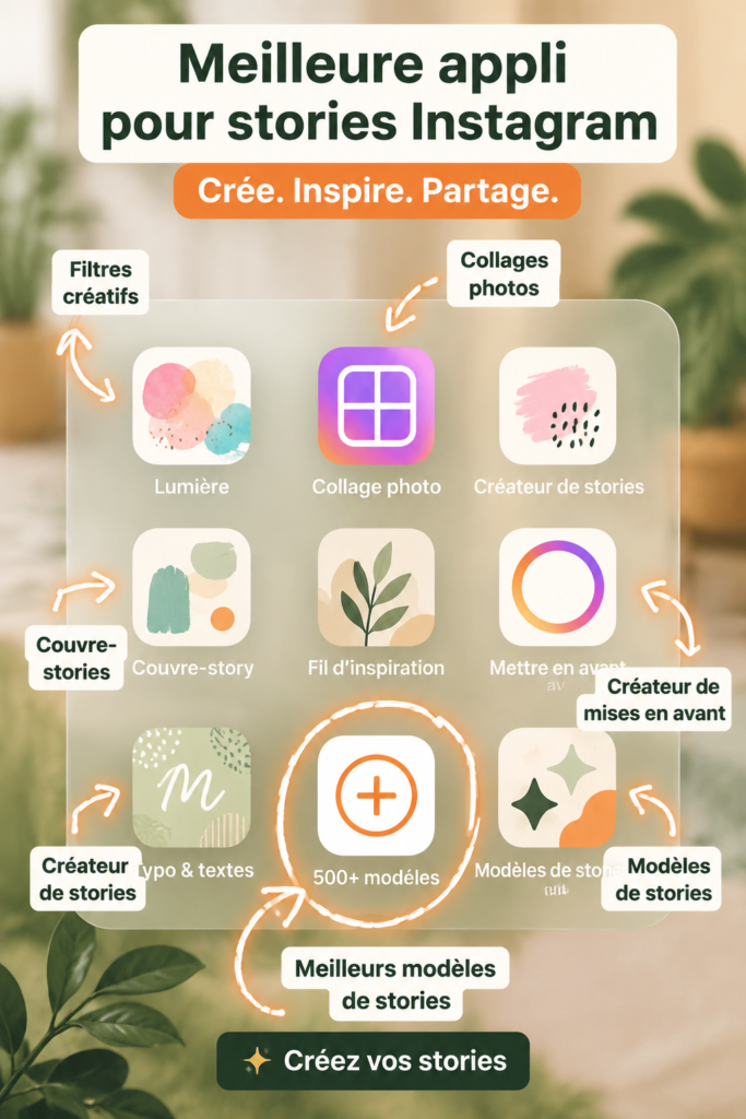 Une capture d'écran d'une application de sauvegarde de stories Instagram sur un smartphone