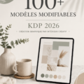 Modèles personnalisables pour projets KDP 2026 sur un bureau