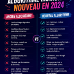 Un smartphone affichant le nouvel algorithme d'Instagram avec des posts et des interactions.