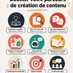 Femme utilisant un ordinateur portable pour créer du contenu en ligne