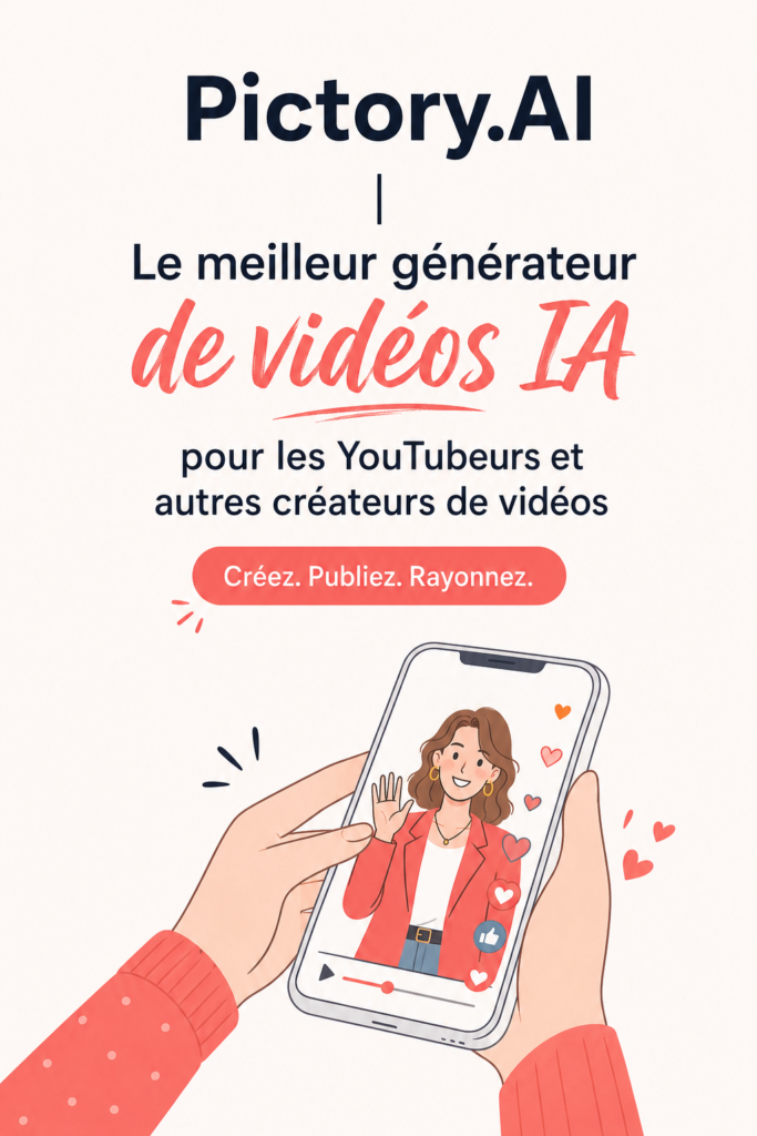Capture d'écran de Pictory.AI montrant l'interface de création vidéo