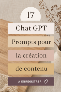 Illustration de prompts Chat GPT pour la création de contenu inspirant