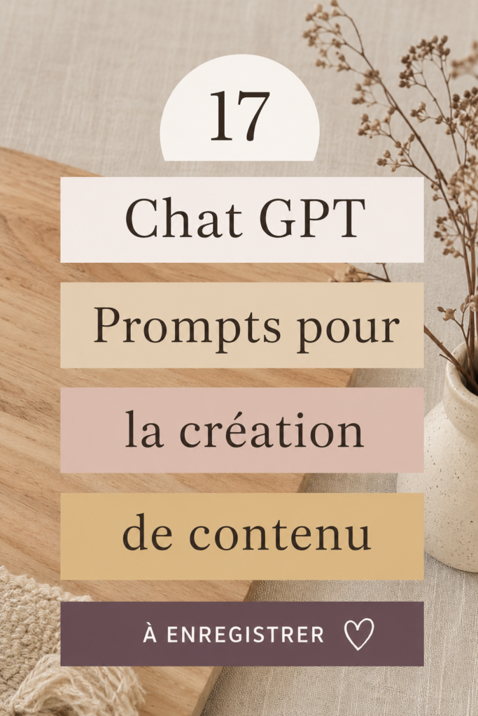 Illustration de prompts Chat GPT pour la création de contenu inspirant