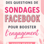 Sondage sur Facebook pour engager les abonnés.