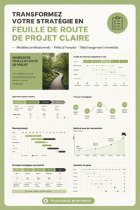 Image d'un tableau blanc avec une feuille de route de projet bien définie, symbolisant la clarté stratégique.