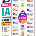 Capture d'écran d'une application IA sur un smartphone montrant ses fonctionnalités interactives.