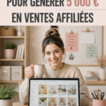 Une femme heureuse utilisant Pinterest pour booster ses revenus d'affiliation.