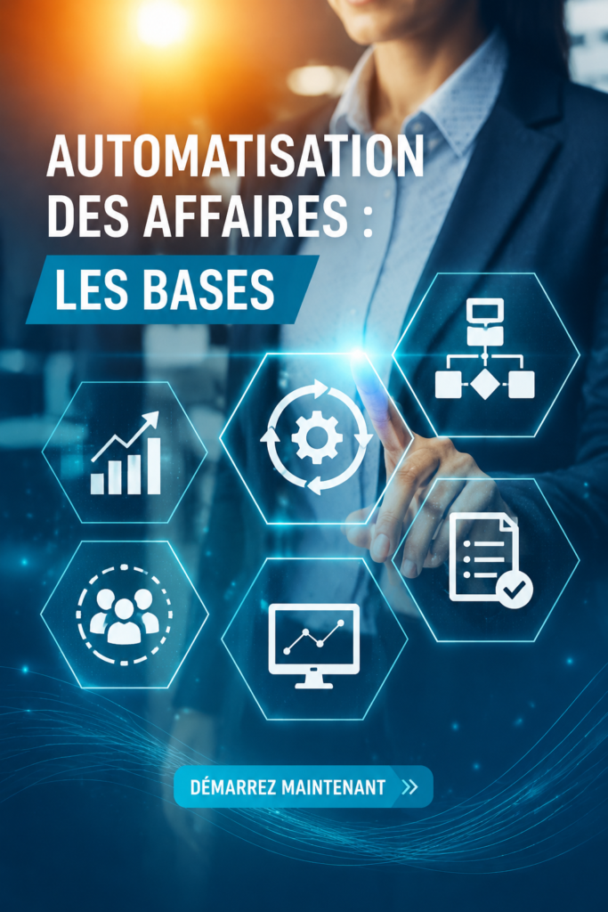 Femme d'affaires utilisant un ordinateur pour automatiser son entreprise