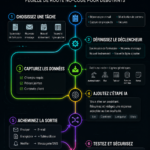 Un ordinateur affichant un logiciel d'automatisation pour débutants