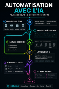 Un ordinateur affichant un logiciel d'automatisation pour débutants