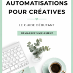 Femme utilisant un ordinateur avec des outils d'automatisation pour la créativité
