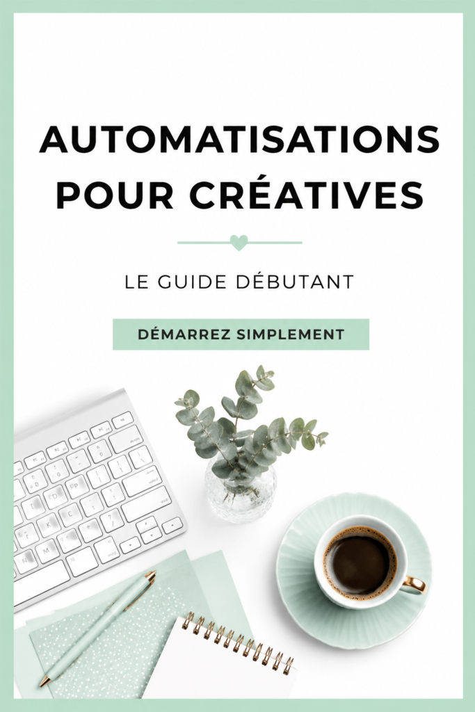 Femme utilisant un ordinateur avec des outils d'automatisation pour la créativité