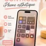 Capture d'écran d'un centre de contrôle iPhone personnalisé et esthétique